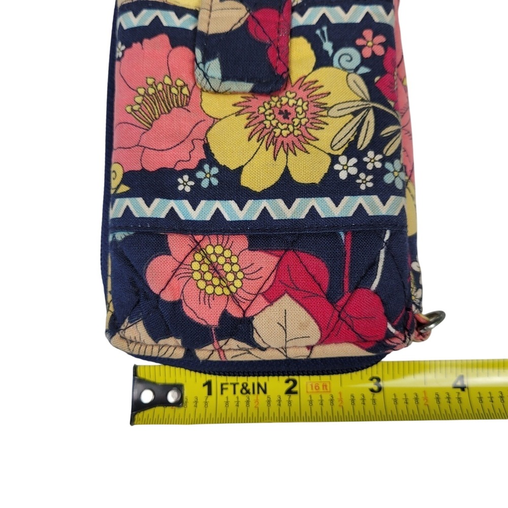 Vera Bradley Happy Trails Carry It All Wristlet Wallet‎ Floral Navy - Picture 8 of 8